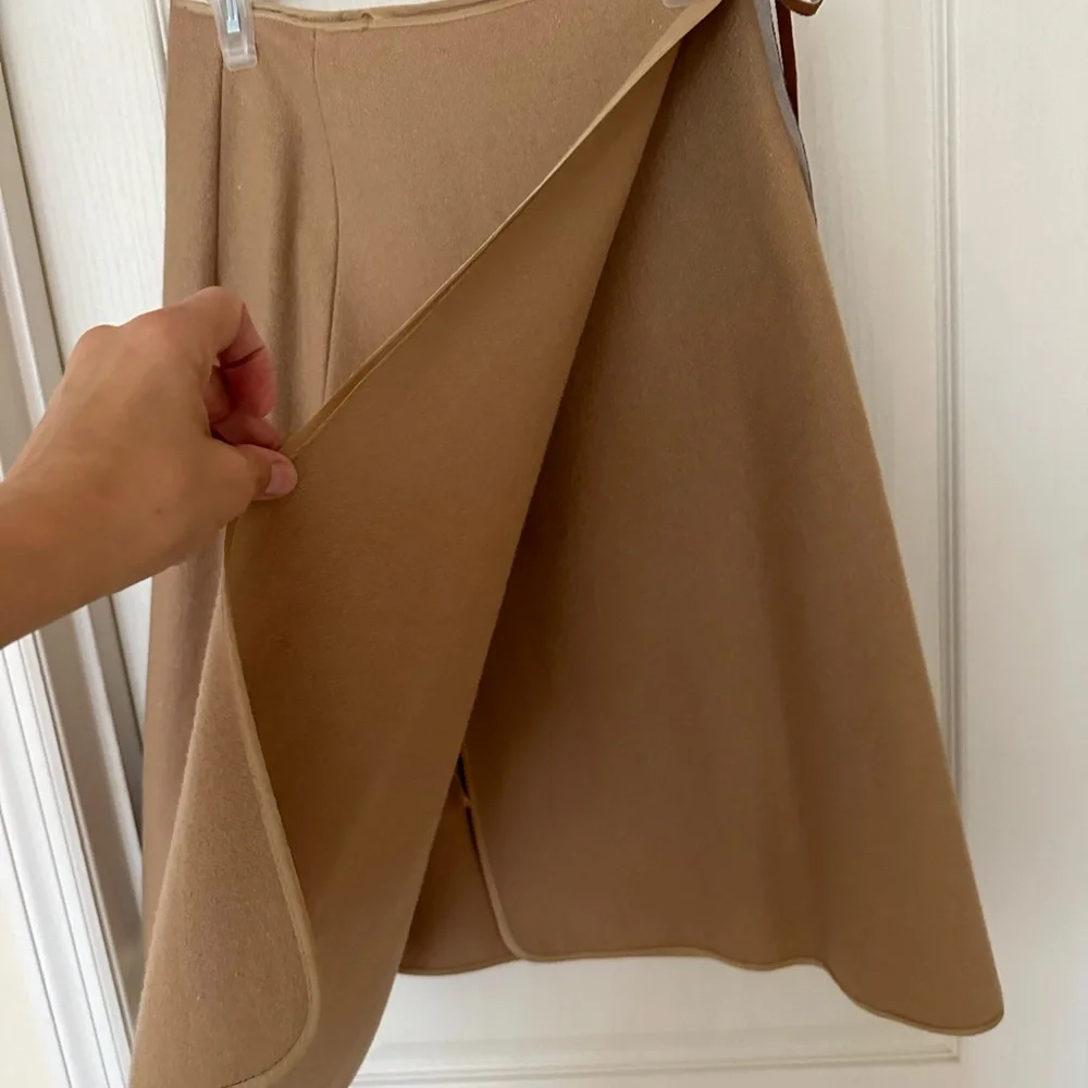 New Handmade Woman’s Light Brown Wrap Skirt, Sz M/L (see measurements)